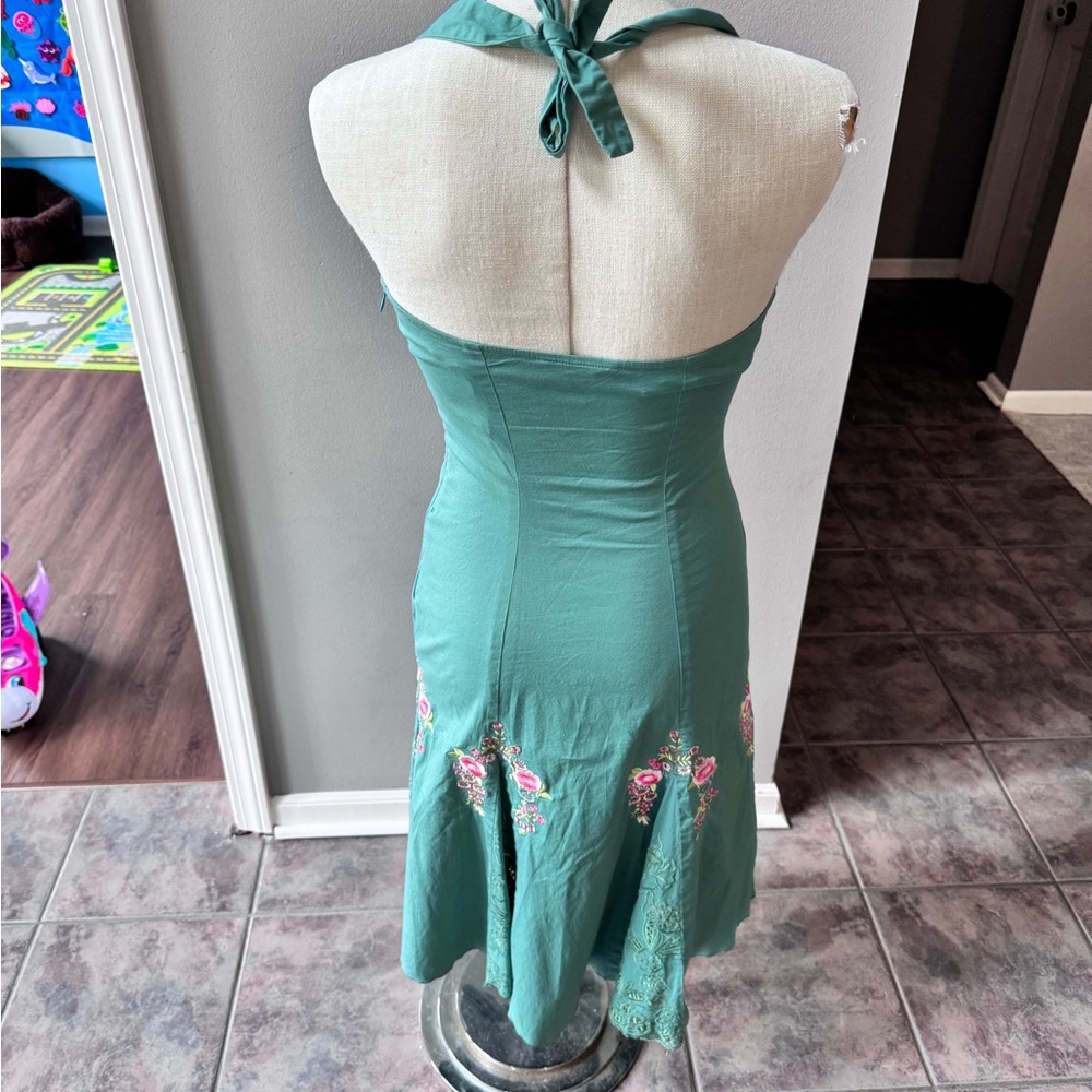 Betsey Johnson floral embroidery halter dress - Picture 11 of 16